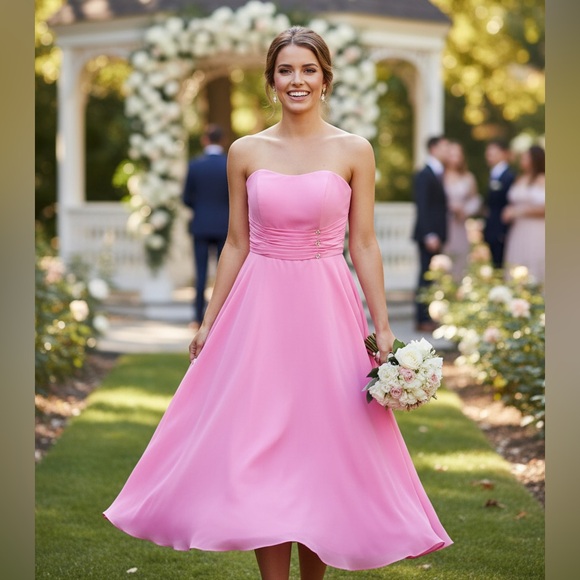 Dresses & Skirts - Bridesmaid or Prom Dress Pink Handmade in Vietnam size Medium